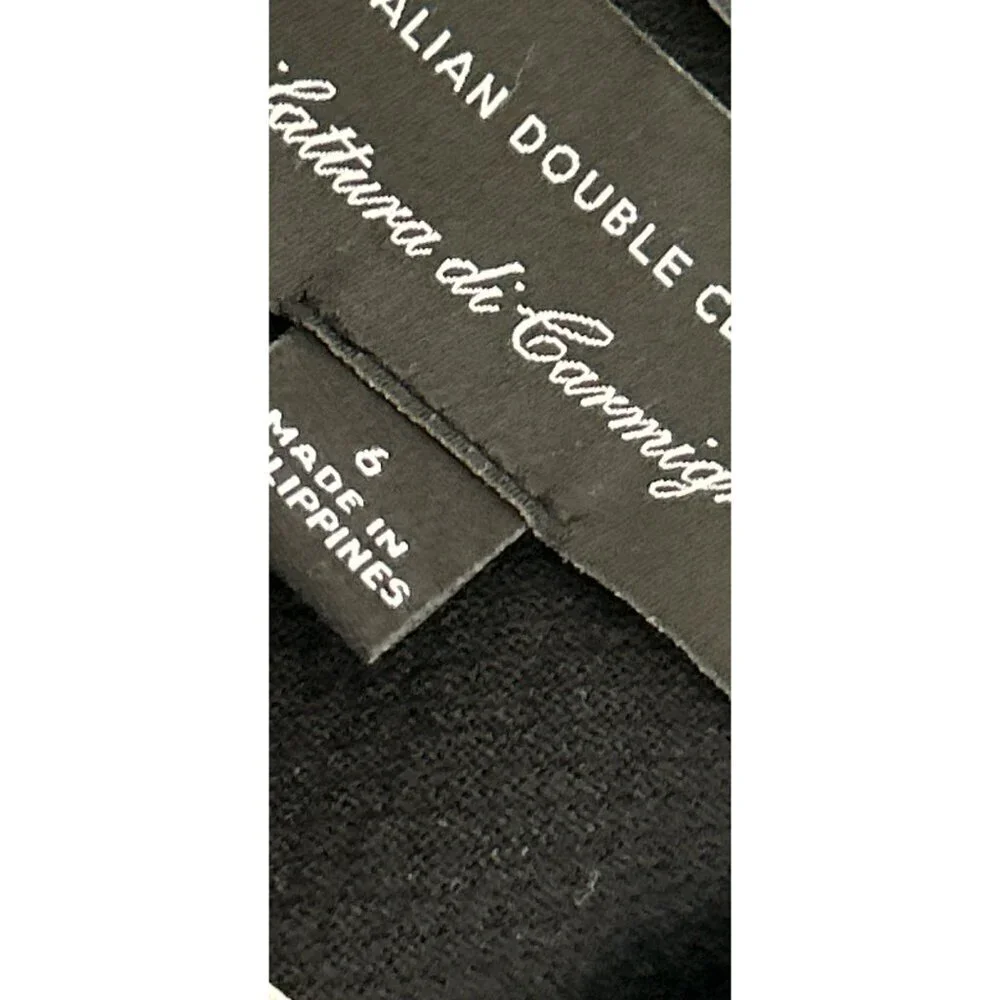 J. CREW Black Coat JACKET Italian Double Cloth Outdoor Wool Size 6 - Picture 10 of 11
